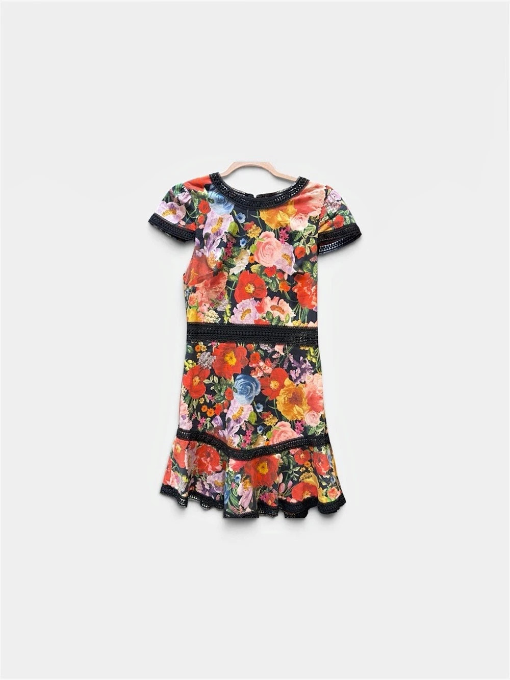 alice + olivia Floral Mini Dress in Multicolor earn